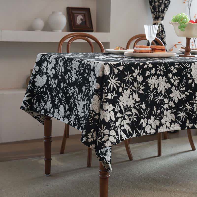 Nappe jacquard de style pastoral à motif floral - image 5