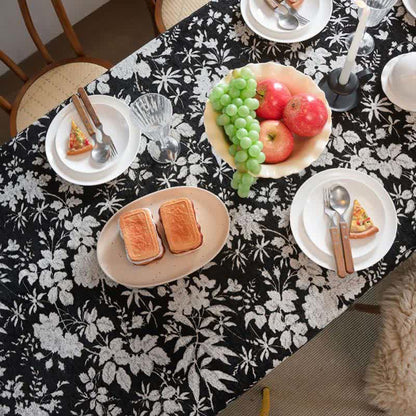 Nappe jacquard de style pastoral à motif floral - image 4