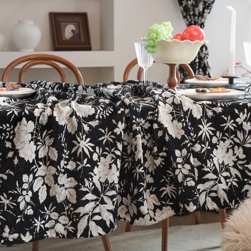 Nappe jacquard de style pastoral à motif floral - image 7