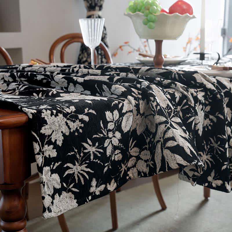 Nappe jacquard de style pastoral à motif floral - image 6