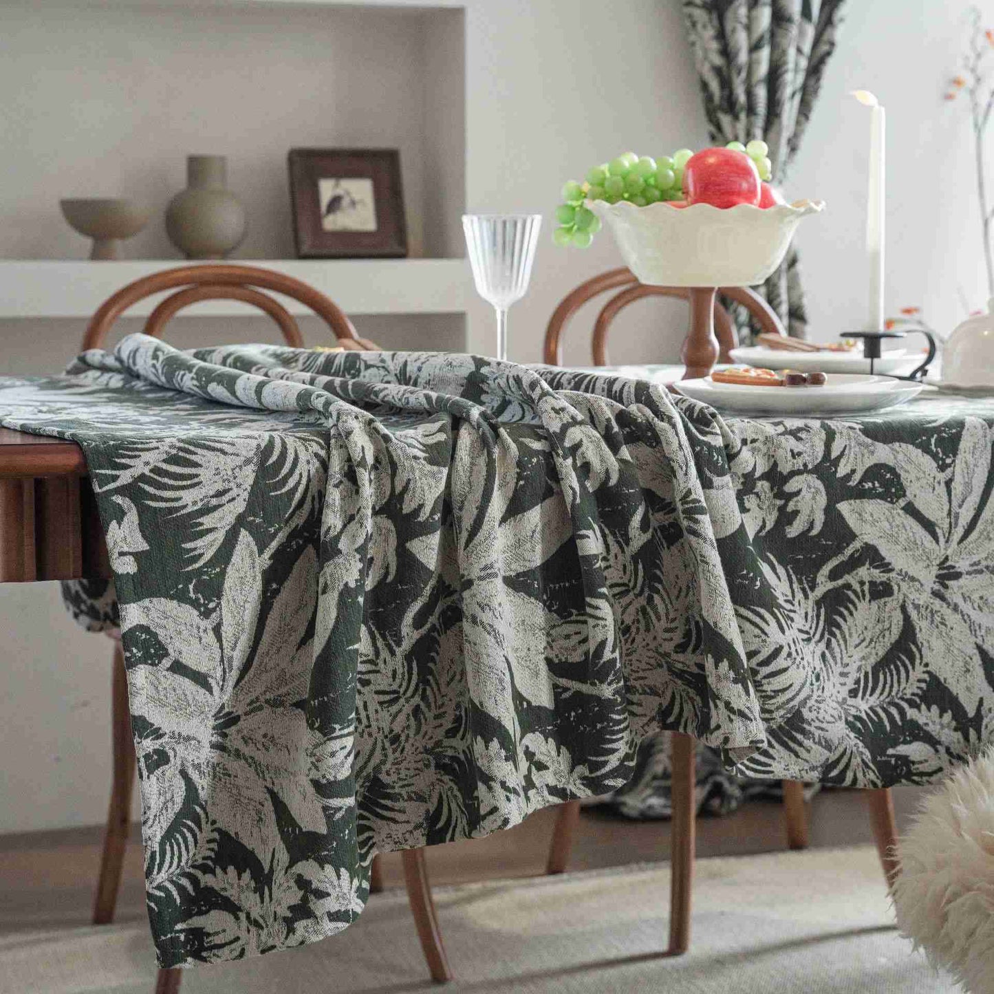 Nappe jacquard à motif de feuilles d'îles tropicales - image 7