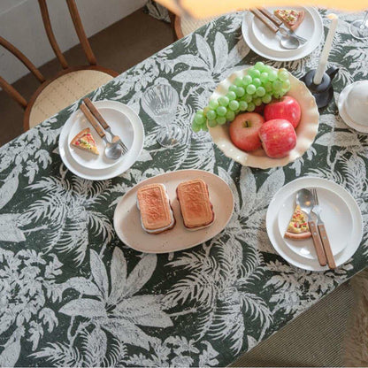 Nappe jacquard à motif de feuilles d'îles tropicales - image 4
