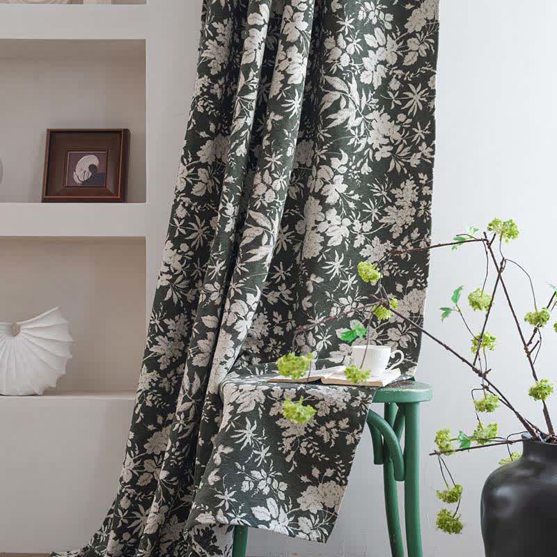 Rideau jacquard de style pastoral à motif floral - image 6