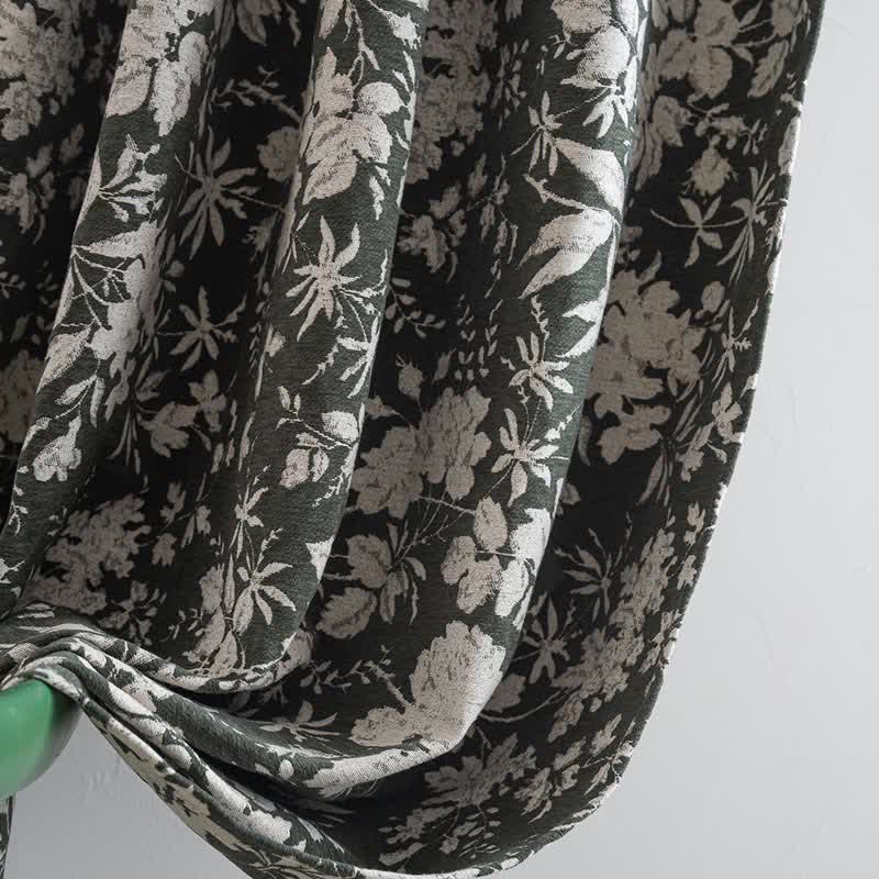 Rideau jacquard de style pastoral à motif floral - image 7