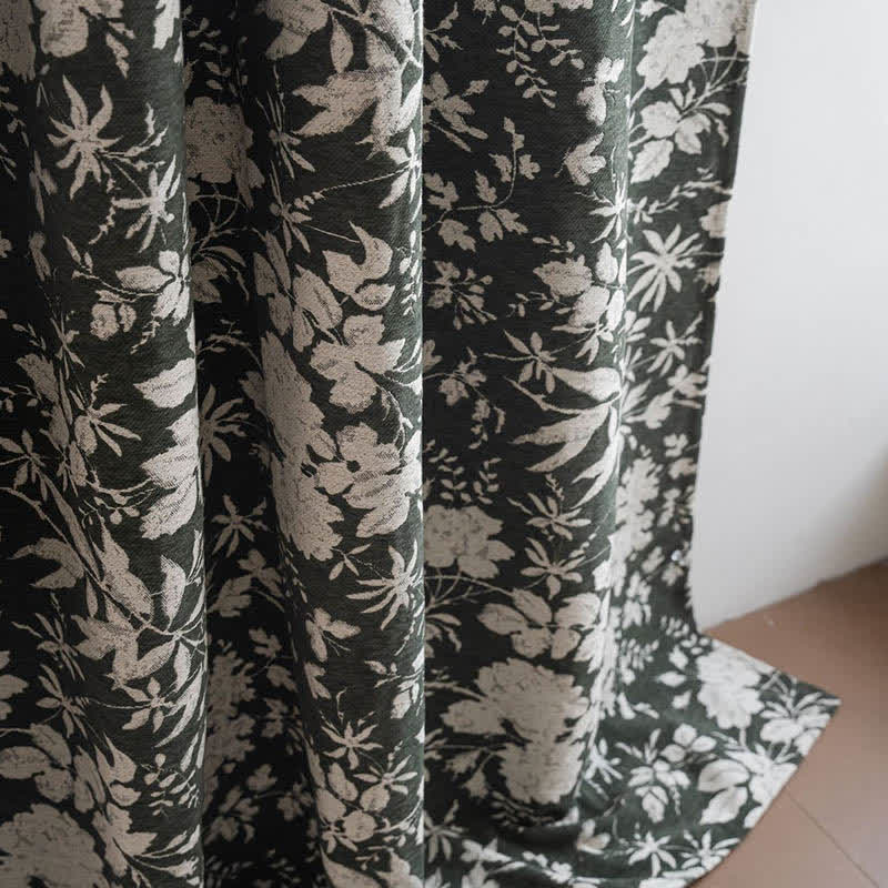 Rideau jacquard de style pastoral à motif floral - image 8