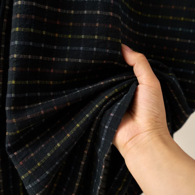 Robe kimono yukata à carreaux en coton biologique - image 8