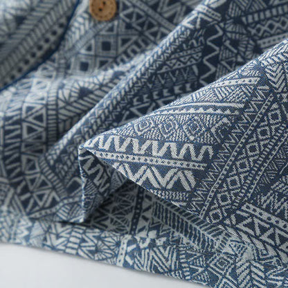 Ensemble de vêtements d'intérieur en gaze de coton à motifs géométriques - image 9