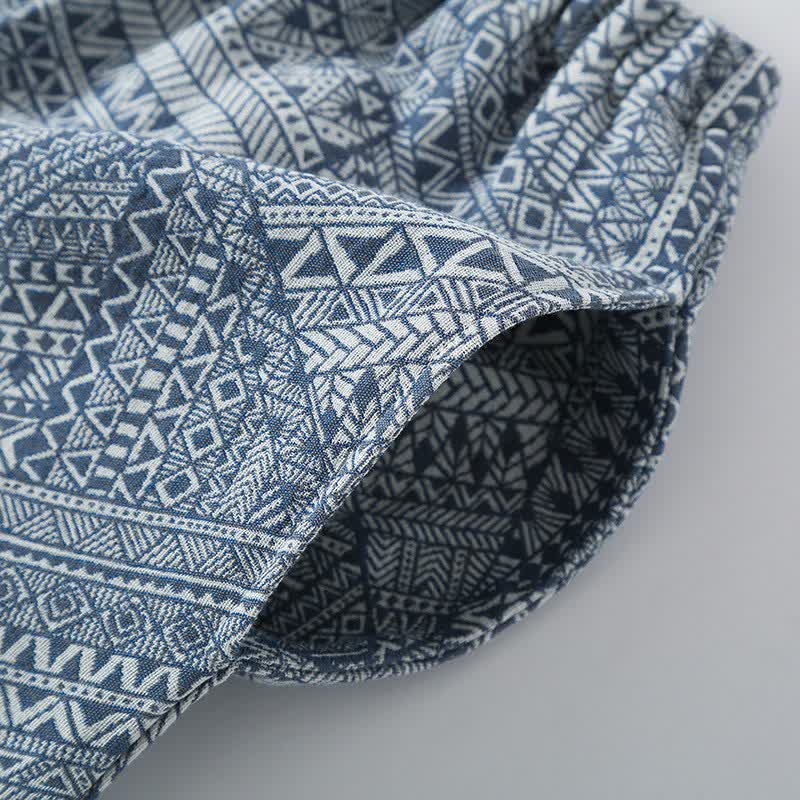 Ensemble de vêtements d'intérieur en gaze de coton à motifs géométriques - image 13