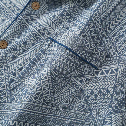 Ensemble de vêtements d'intérieur en gaze de coton à motifs géométriques - image 8