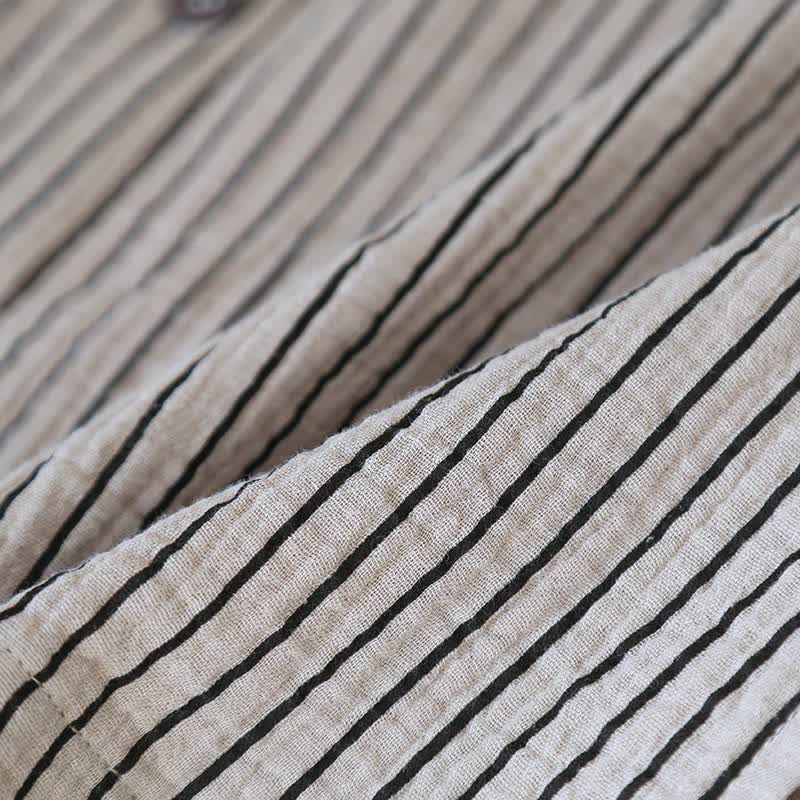 Ensemble de vêtements d'intérieur simple en pur coton à rayures - image 12