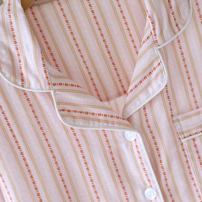 Ensemble de vêtements d'intérieur assortis en gaze de coton rayée - image 17
