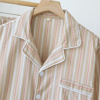 Ensemble de vêtements d'intérieur assortis en gaze de coton rayée - image 10
