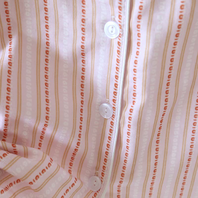 Ensemble de vêtements d'intérieur assortis en gaze de coton rayée - image 19