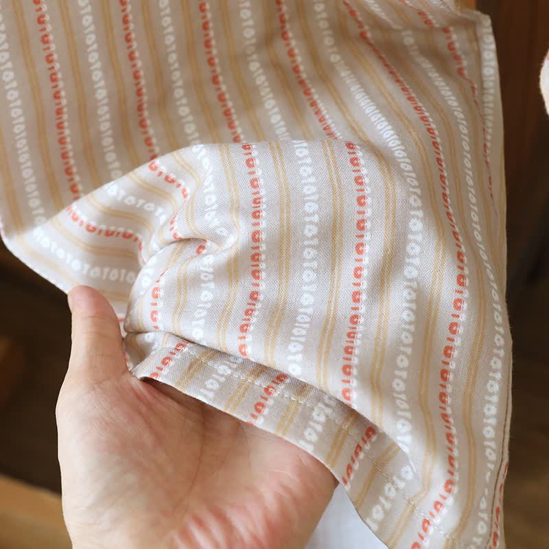 Ensemble de vêtements d'intérieur assortis en gaze de coton rayée - image 12