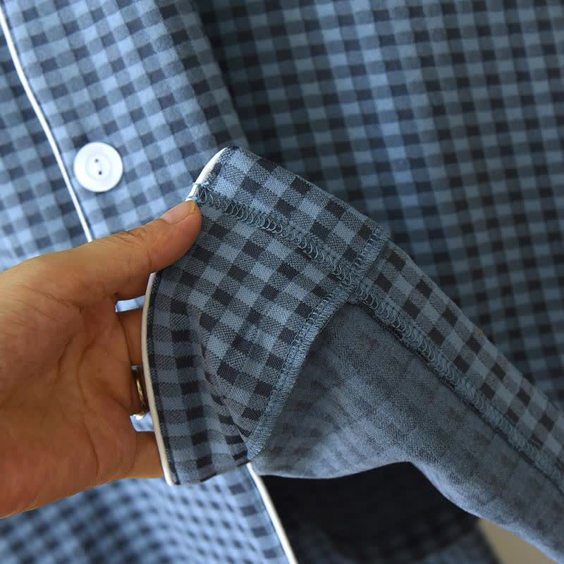 Ensemble de vêtements d'intérieur unisexe classique à carreaux - image 10