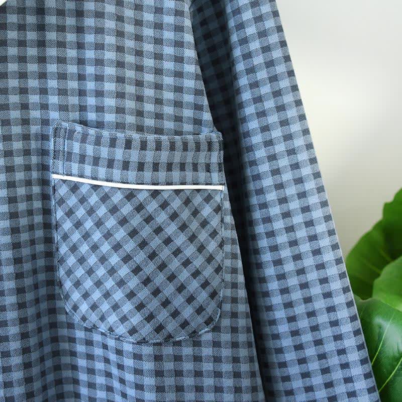 Ensemble de vêtements d'intérieur unisexe classique à carreaux - image 9