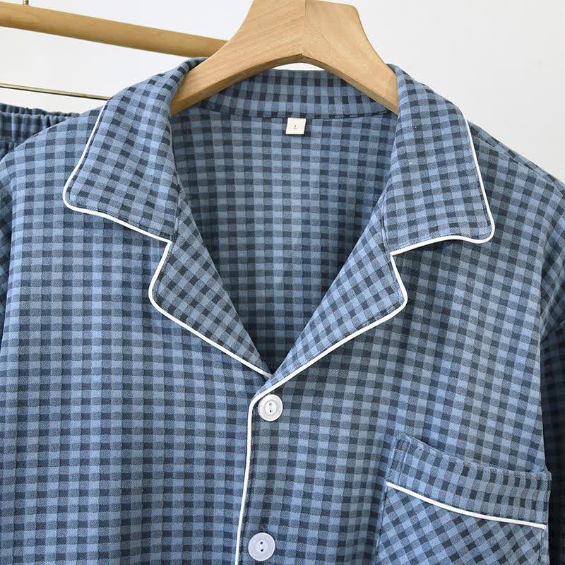Ensemble de vêtements d'intérieur unisexe classique à carreaux - image 8