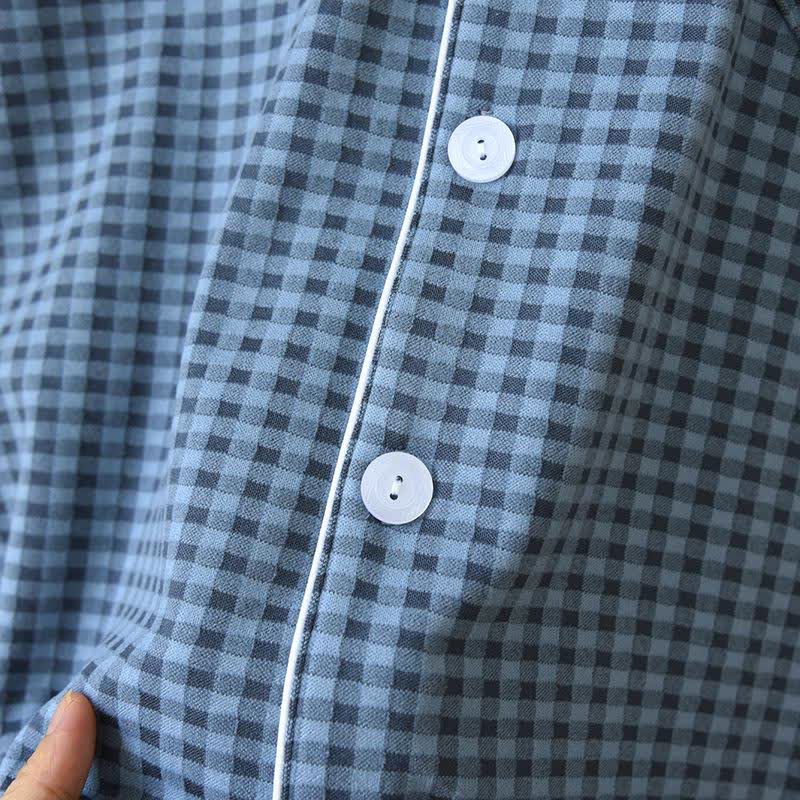 Ensemble de vêtements d'intérieur unisexe classique à carreaux - image 11