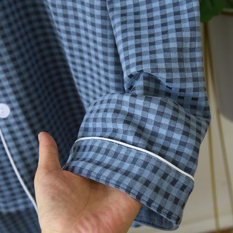 Ensemble de vêtements d'intérieur unisexe classique à carreaux - image 12