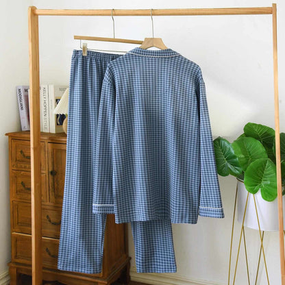 Ensemble de vêtements d'intérieur unisexe classique à carreaux - image 7