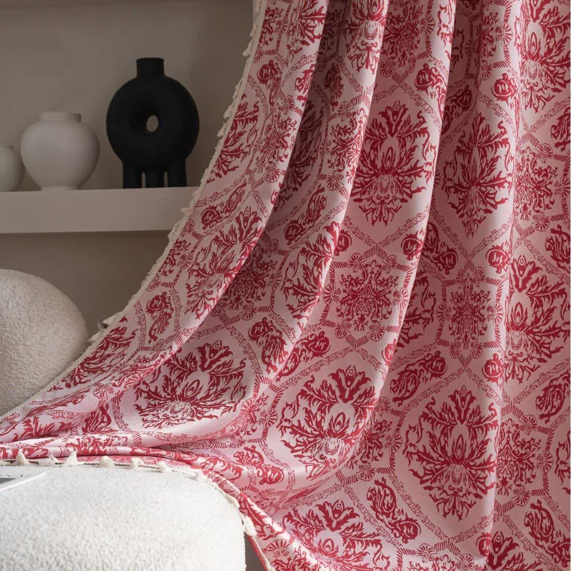 Rideau jacquard de style ethnique à motif rétro - image 2