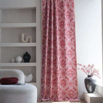 Rideau jacquard de style ethnique à motif rétro - image 1