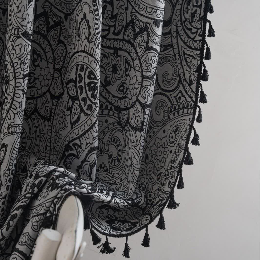 Rideau jacquard de style ethnique à motif cachemire - image 9