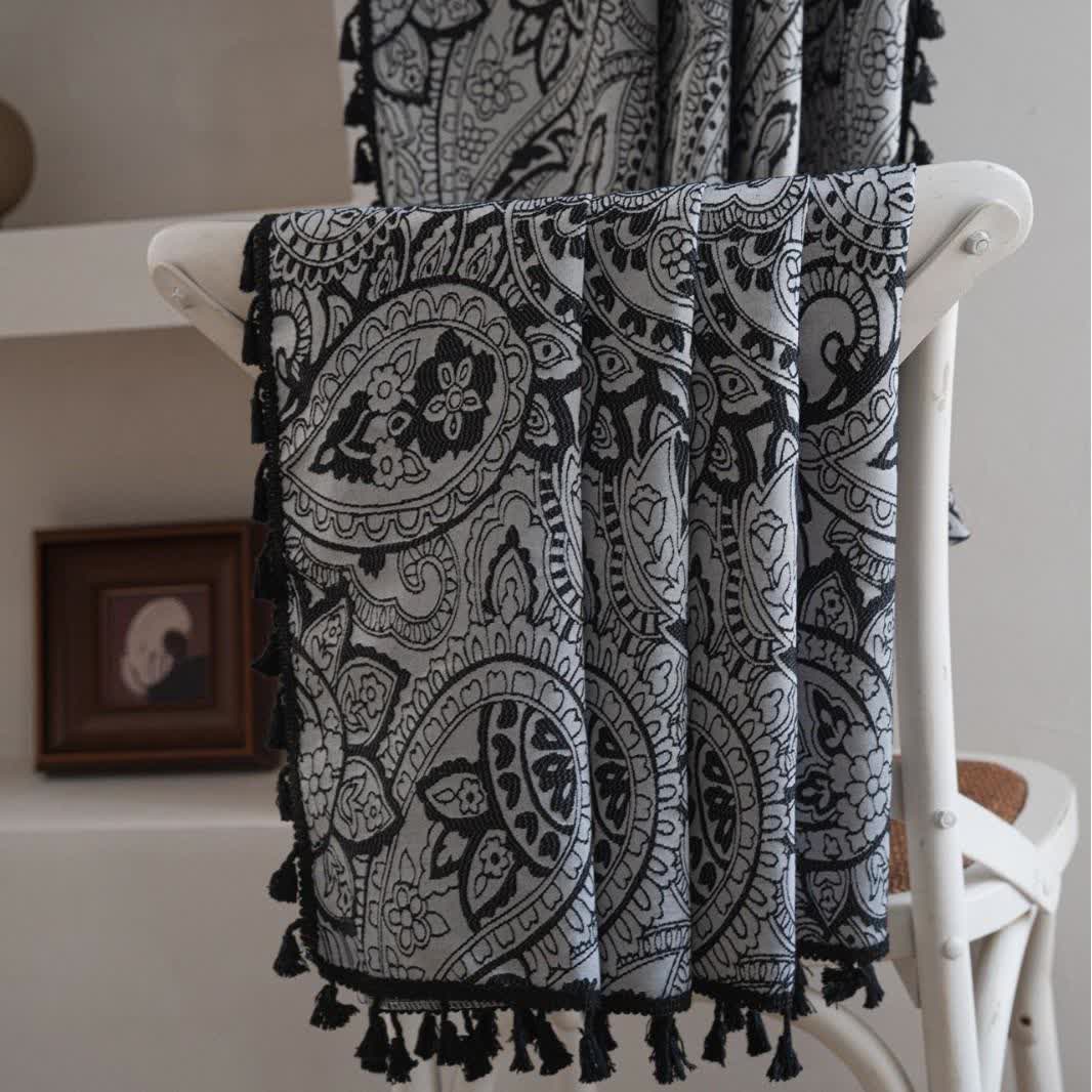 Rideau jacquard de style ethnique à motif cachemire - image 8
