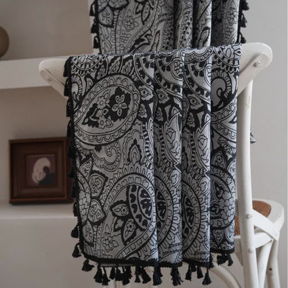 Rideau jacquard de style ethnique à motif cachemire - image 8