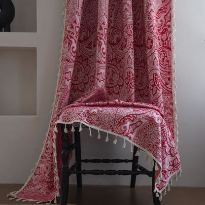 Rideau jacquard de style ethnique à motif cachemire - image 2