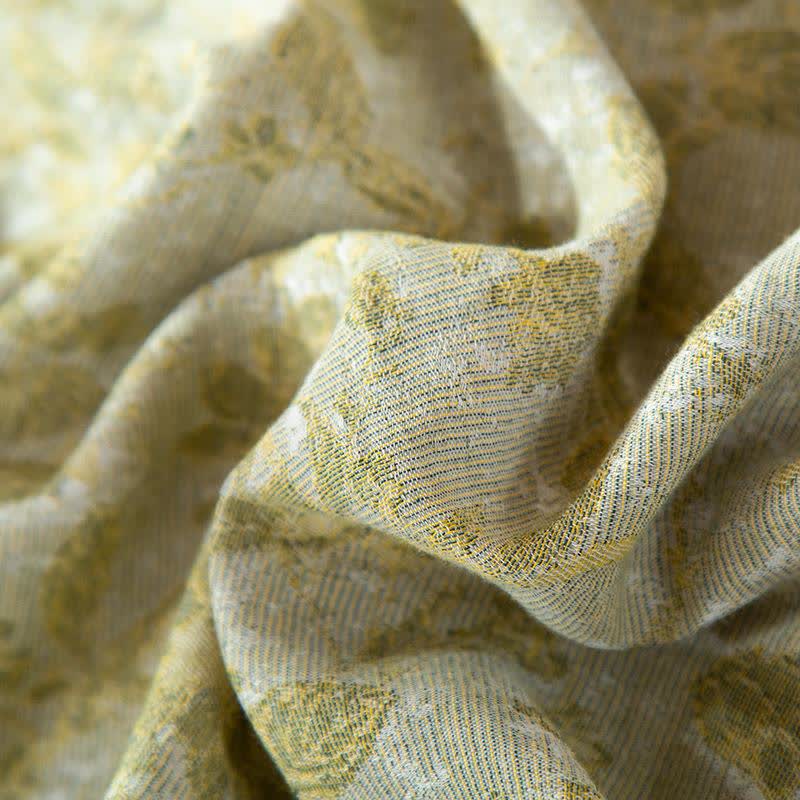 Ensemble de vêtements d'intérieur en gaze de coton à motifs de feuilles pastorales - image 13