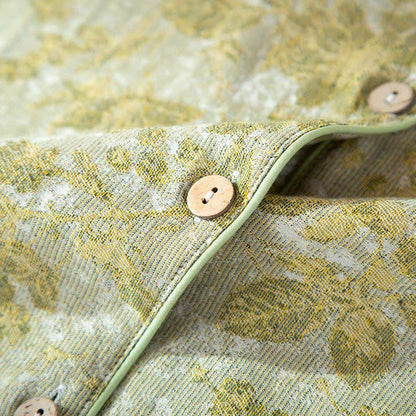 Ensemble de vêtements d'intérieur en gaze de coton à motifs de feuilles pastorales - image 6