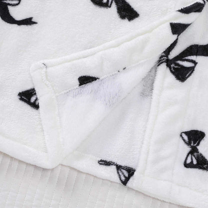 Peignoir en peluche noir avec motif nœud - image 4