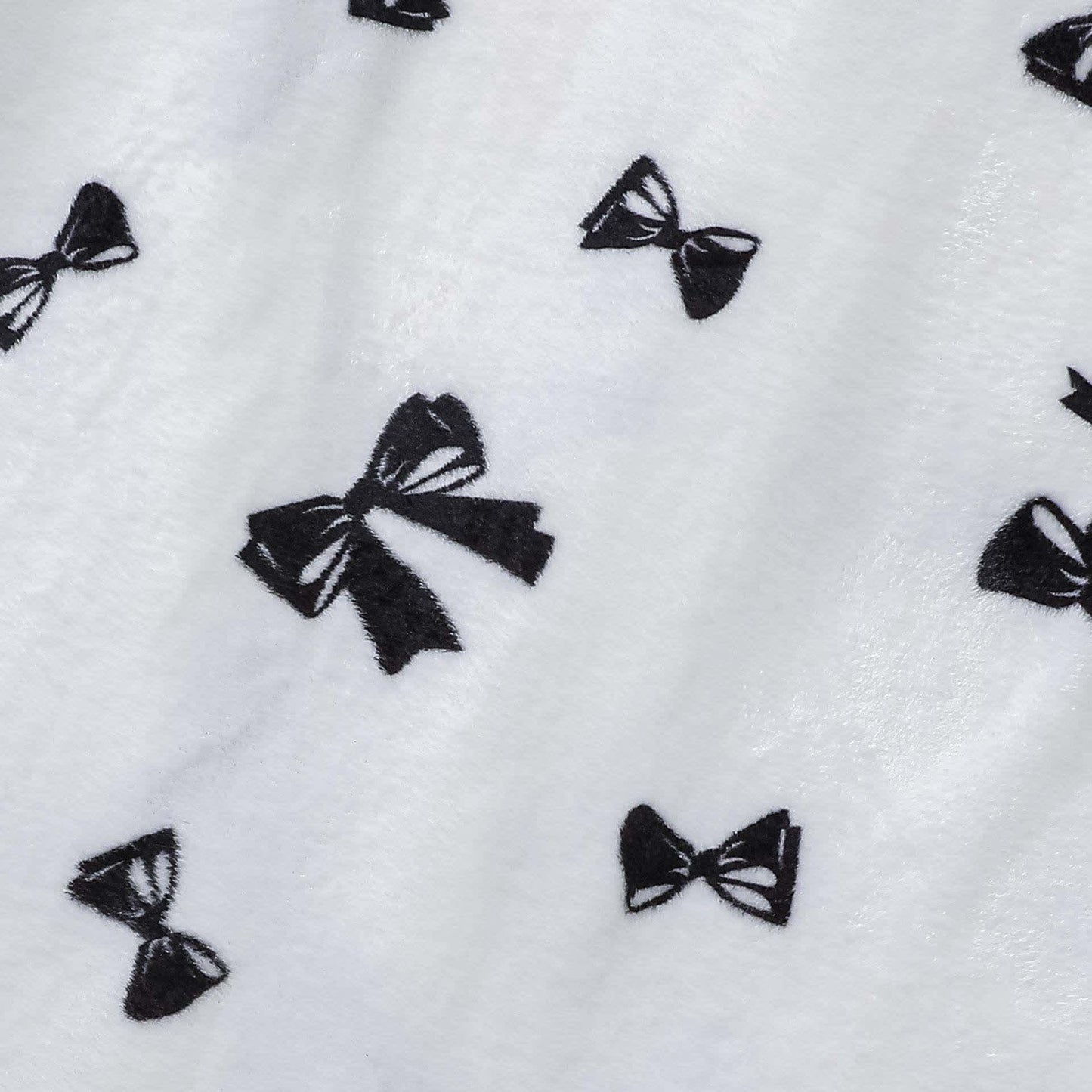 Peignoir en peluche noir avec motif nœud - image 7