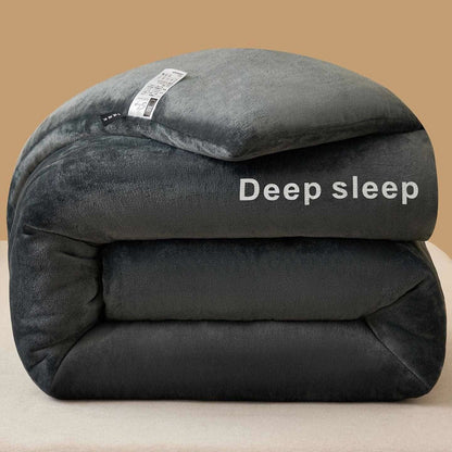 Couverture en peluche moelleuse et chaude avec imprimé lettre - gris foncé - 220 cm x 240 cm - image 8