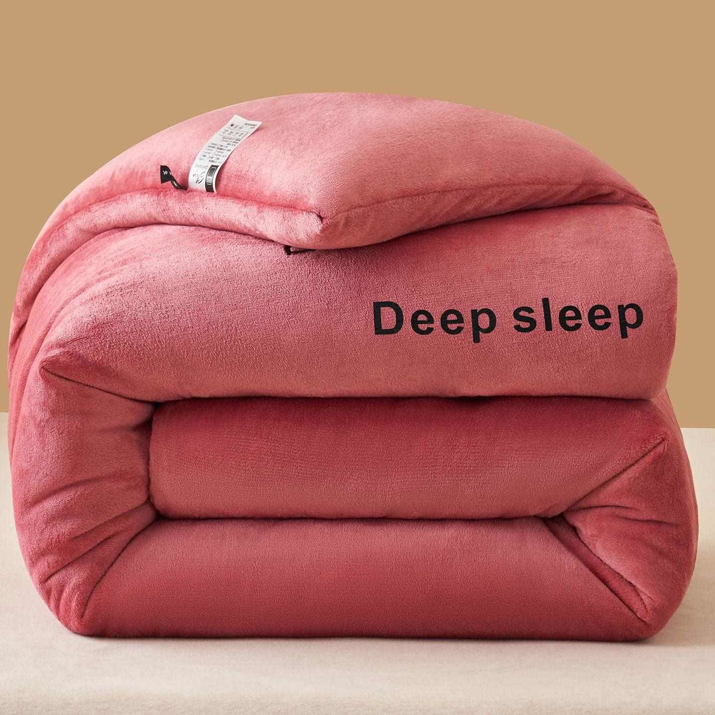 Couverture en peluche moelleuse et chaude avec imprimé lettre - Rose - 220 cm x 240 cm - image 12