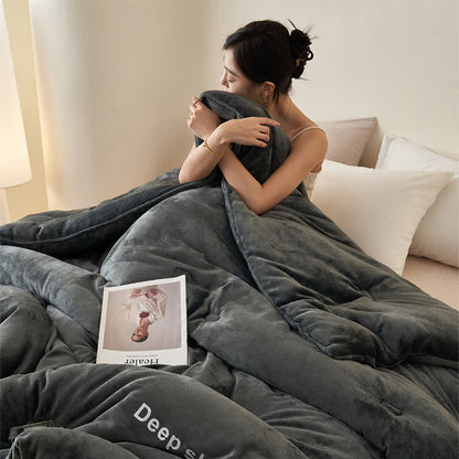 Couverture en peluche moelleuse et chaude avec imprimé lettre - image 3