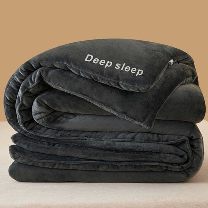 Couverture en peluche moelleuse et chaude avec imprimé lettre - image 9