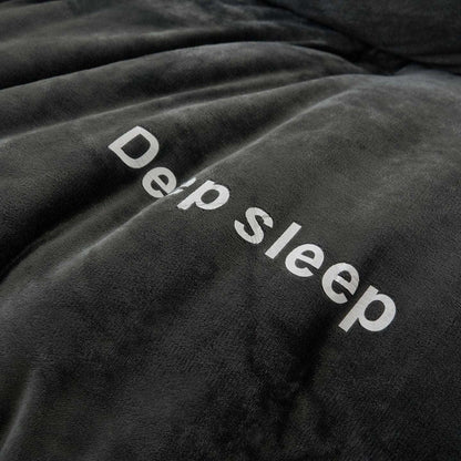 Couverture en peluche moelleuse et chaude avec imprimé lettre - image 10