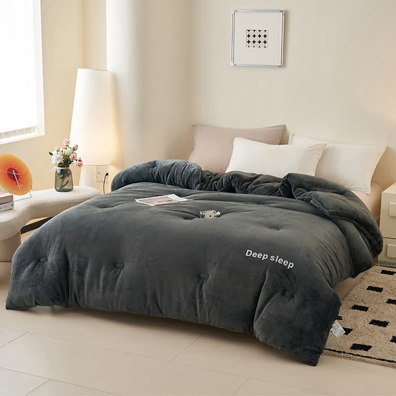 Couverture en peluche moelleuse et chaude avec imprimé lettre - image 1
