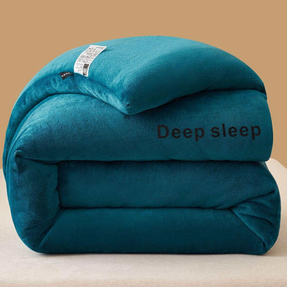 Couverture en peluche moelleuse et chaude avec imprimé lettre - Bleu de la mer - 220 cm x 240 cm - image 22