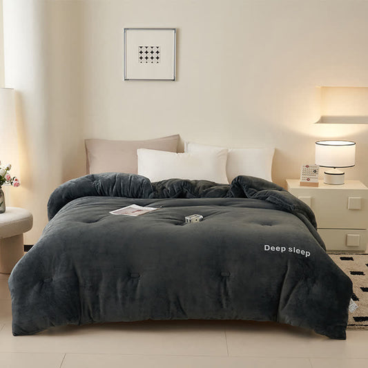 Couverture en peluche moelleuse et chaude avec imprimé lettre - image 0