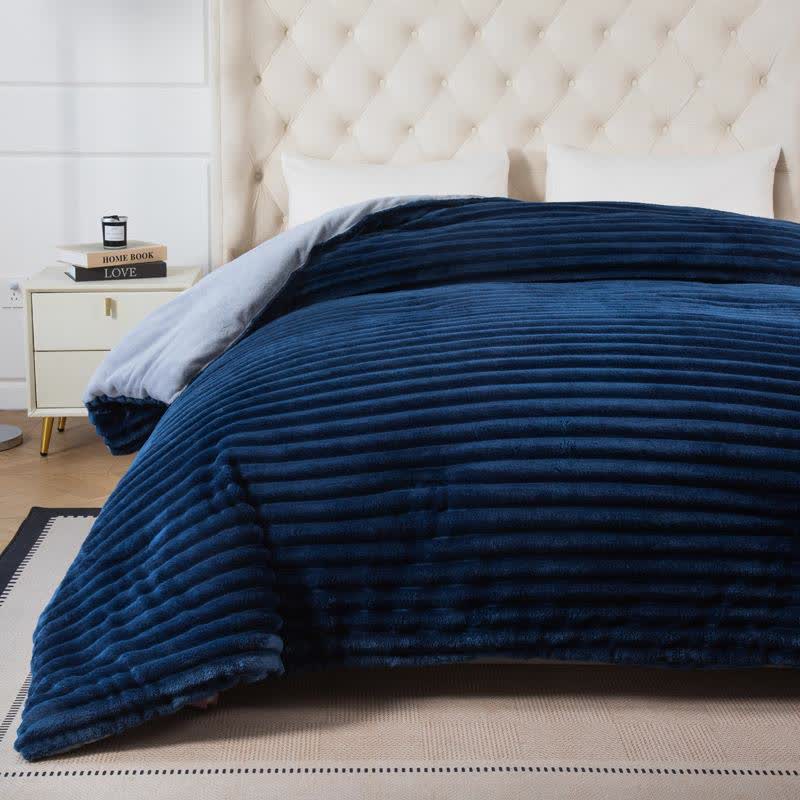 Couverture en peluche côtelée unie - image 6