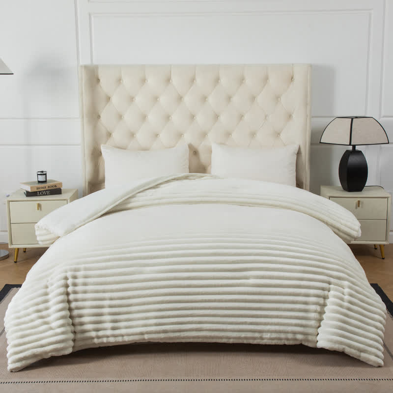 Couverture en peluche côtelée unie - image 19