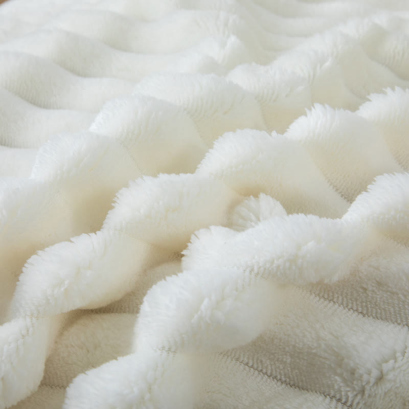 Couverture en peluche côtelée unie - image 27
