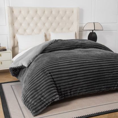 Couverture en peluche côtelée unie - image 32