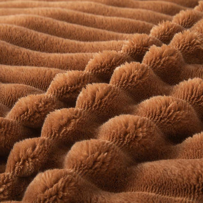 Couverture en peluche côtelée unie - image 17