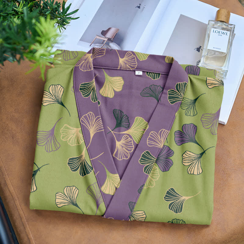 Peignoir kimono en gaze de coton « Ginkgo Biloba » - image 34