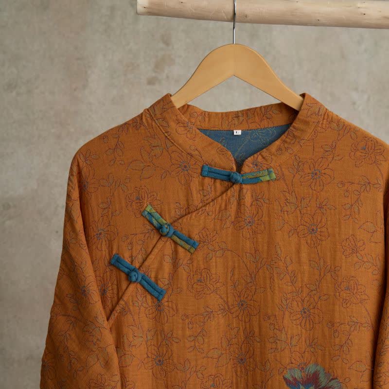 Chemise de nuit vintage en gaze de coton à fleurs de pêcher - image 2