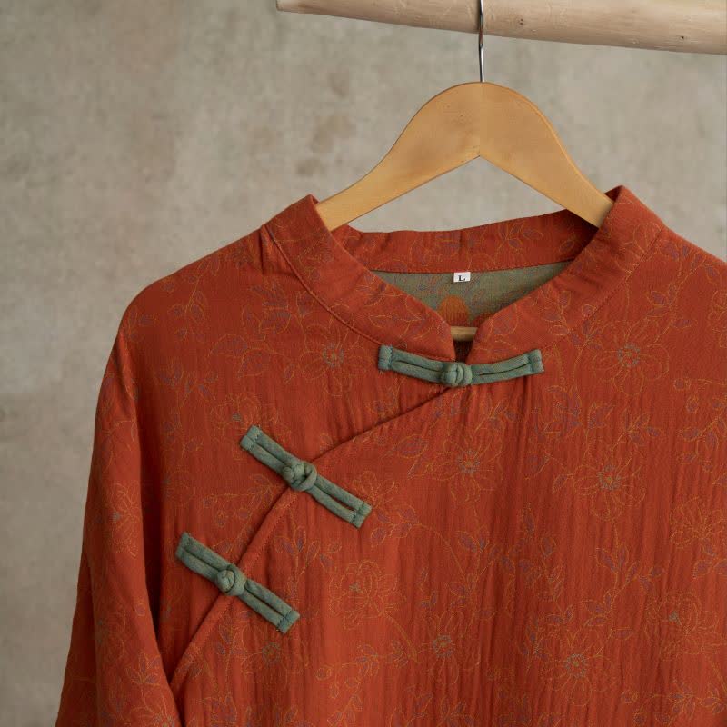 Chemise de nuit vintage en gaze de coton à fleurs de pêcher - image 8